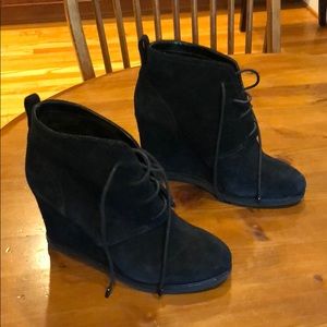 Black suede booties